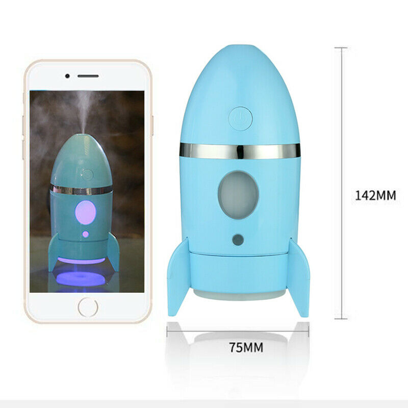 135ml Rocket Air Humidifier Ultrasonic Essential Oils for Aromatherapy Diff X2S9
