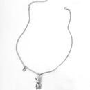 Women Men Fashion Pendant Rabbit Necklace Stainless Steel Geometric Gift Hip Hop
