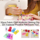 50pcs Multicolor Patchwork Tool Fabric Craft Gift DIY Sewing Clip Home Hemming