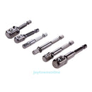 8Pcs Socket Bits Adapter Set Hex Drill Nut Driver Power Bar Shank 1/4" 3/8" 1/2"
