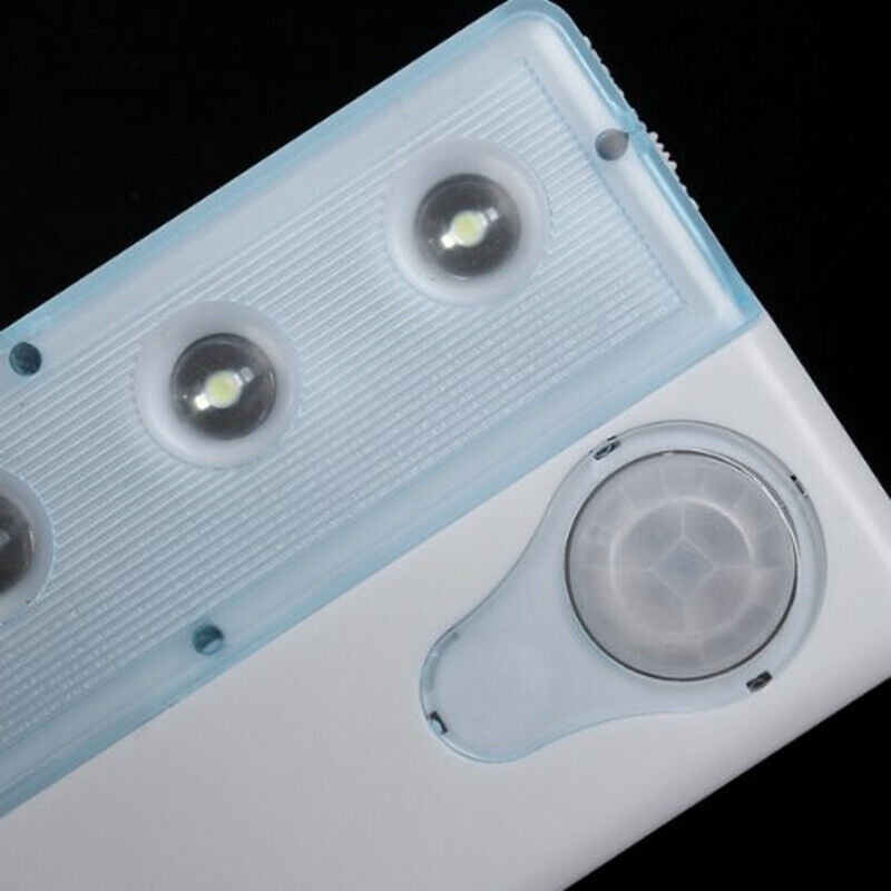 4 PCS LED Dual-Infrared Window PIR Automatic motion-sensor light, White
