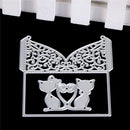 Cat Greeting Card Metal Cutting Dies Stencils For Scrapbooking DIY AlbumDecor ME