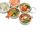 Simulation Food Key Chains Chinese Food Bowl Keyring Creative Bag Chain OZ