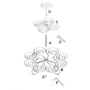 3 levels 13 - Cup display metal support to small cake Cupcake Christmas tre