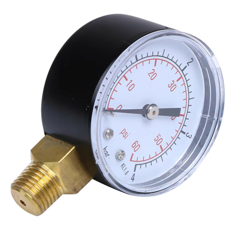 0 - 60 PSI Water Pressure Gauge Hydraulic Pressure Gauge 1/4'' Pipe Thread