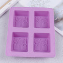 4-Cavity Tree Silicone Mold Cake Soap Mould Cookie Chocolate Mold DIY Bak 3C