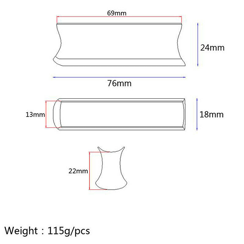 Guitar Slide Steel Solid Stainless Tone Bar Hawaiian Slider for Acoustic El