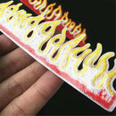 Fire Flames Embroidered Iron / Sew On Patch Jeans T Shirt Hat Cap Bag Coat Badge