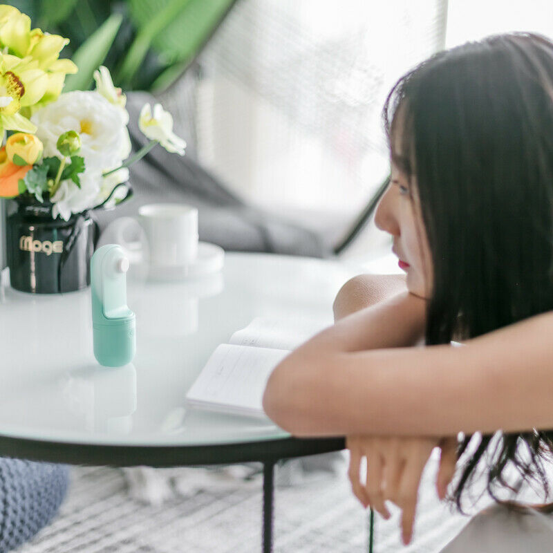 Ultra-Quiet Usb Charging Handheld Mini Folding Fan Desktop Fan Green