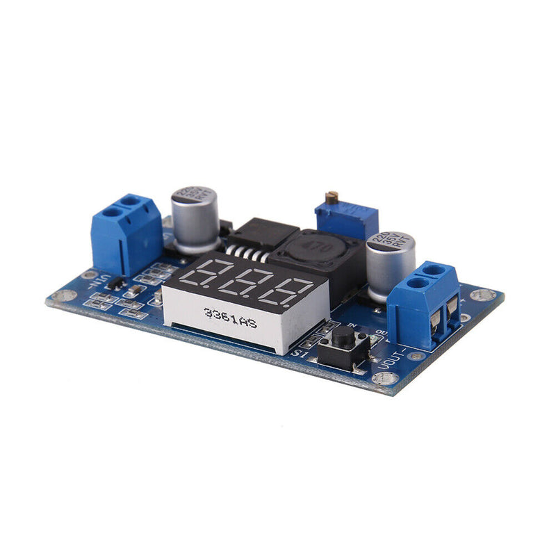 DC-DC Digital Boost Step-up Voltage Converter LM2596s 4-40V with Voltmeter A