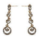 Bridal Circle Studs Dangle Earrings Jewelry-Golden I3Q7