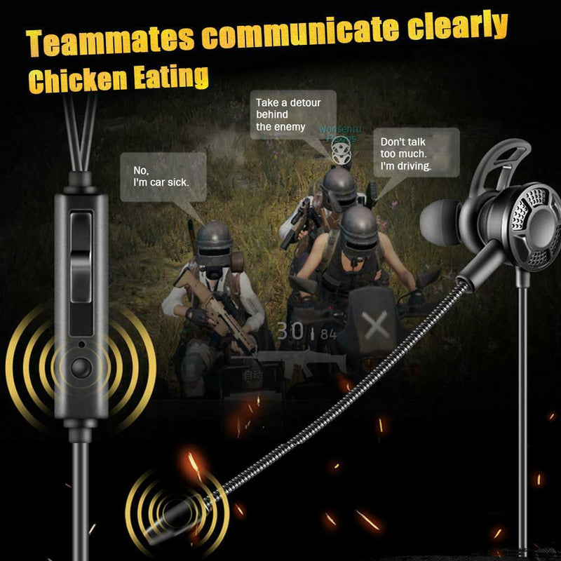 T2 Dual 3.5mm Wired In-Ear Earphone Volume Control Headset Earbud with Mic