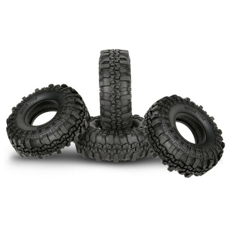 Durable 4 Pieces Rubber Off-Road Car Tyres for 1/10 Axial SCX10 CC01 RC4WD D110