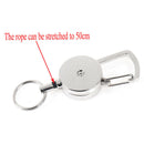1pc Retractable Pull Key Ring Chain Clip Carabiner Holder Recoil Extends To  Gw
