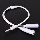 3.5mm AUX Audio Mic Splitter Cable Earphone Headphone Adapter Male To Female  JR