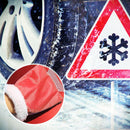 Car Ice Scraper Winter Warm Car Window Snow Shovel Removal Gloves (Red) A