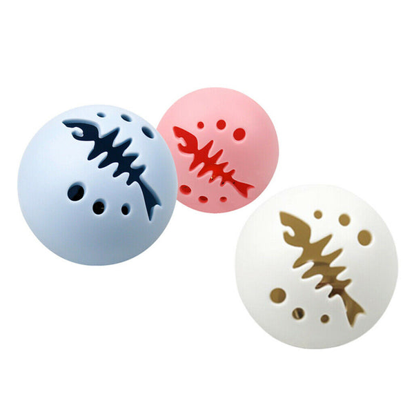 3pcs 5cm Plastic Interactive Cat Ball Toys Funny Bell Ball Flash Light Ball