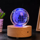 Wooden Round Crystal Ball Base Holder Crafts Ornaments Solid Wood Stand