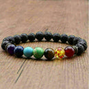 7 Chakra Healing Beads Bracelet Natural Lava Stone Diffuser Jewelr Bracelet I2O1