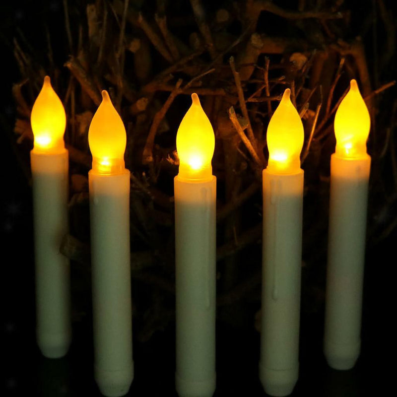 12x Flameless LED Candle Decor Battery Candle for Candlelight Dinner 165mm