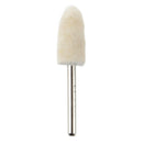 Mandrel Mounted White Conical Felt Bob Polishing Tool V6I4