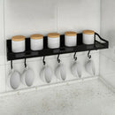 Kitchen Rack Space Aluminum Drain with Hook Seasoning Bottle Storage Shelf