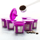 6Pcs Reusable K Cups for Keurig K200, K300, K400, K500,  Purple