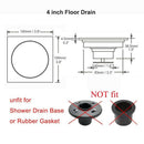 4 Inch Square Shower Drain with Removable Cover Grate, Brass Anti Clogging  M3L1