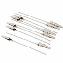 10 X Crocodile Metal Clips With Wire Stalk Alligator Clamps For Memo Note C L5Z6