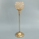 48cm Globe Pillar Flameless Candle Tea Light Holder Wedding Table Decor Glod