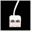 2pcs 6P4C RJ11 Dual Female to Male Telephone Cable Splitter Adapter U9X2