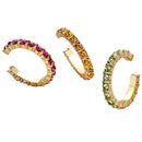 6Pcs Bohemian Fashion Small Ear Cuff Set Earring for Women Colorful Cubic S O1V3