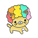 Curly Hair Cartoon Dog Enamel Brooch Pin Denim Jacket Collar Backpack Deluxe