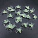 50pcs 2x1.4cm Plastic Black Spider Halloween Decoration Festival Supplies F E3B3