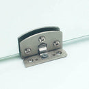 8-10mm Thickness Wall Mounted Zinc Alloy Glass Door Hinges Clamps Screws