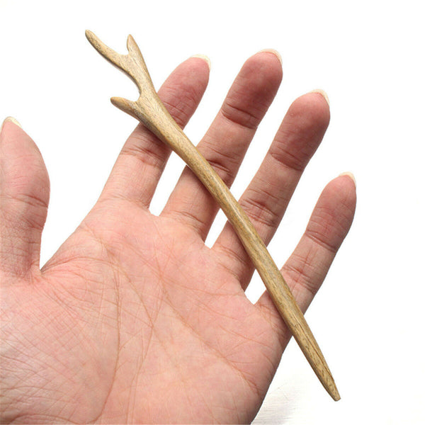 1 PC Wooden Hair Pin Stick Chopstick Wood Handmade Carved Hair Jewelry Random