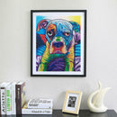5D DIY Special Shaped Diamond Painting Colorful Dog Cross Stitch Embroidery
