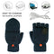 Winter USB Rechargeable Electric Heated Mitten Knitted Gloves Half Finger Cable