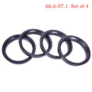4Pcs 66.6-57.1mm Plastic Wheel Bore Center Collar Hub Centric Ring FT