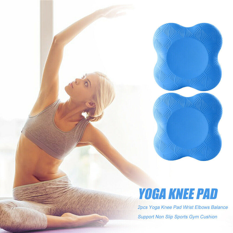 2pcs Yoga Knee Pad Wrist Elbows Balance Support Sprot Cushion (Dark Blue)