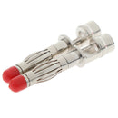 2Pcs Red+Black 4mm Male Right Angle Insulation Banana Plug Multimeter T 3C