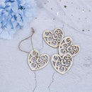 10PCS Heart Pattern Wooden Scrapbooking Craft Handmade DIY Accessory Decorati OZ