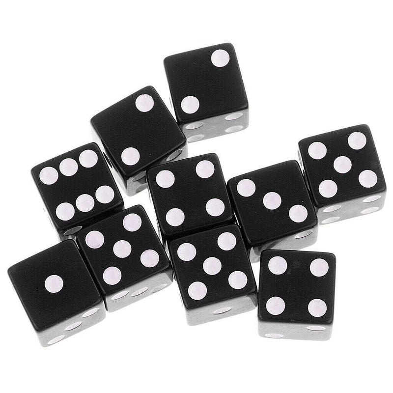 10 Piece D6 Dice Playing Games for Dungeons and Dragons MTG RPG Gaming 16mm