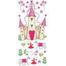 Cartoon Wall Stickers Princess Fairy Castle Wall Decals Kids Nursery Bedroo O0U9