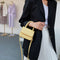 Women Leather Mini Shoulder Handbags Flap Messenger Crossbody Bags (Yellow) A#S