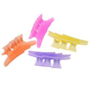 12pcs Plastic Colorful Transparent Hairdressing Tool Butterfly Hair Claw Sa