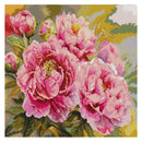 11CT Ornaments DIY Stamped Kit Cross Stitch Needlework (H799 Pink Peony)