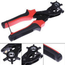 Heavy Duty Leather Belt Eyelet Holes Punch Pliers Revolving Hand Punches Durable