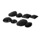 100 Assorted Black Acrylic Rhinestone Flatback Sewing Button Dress Decor DIY