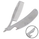 Stainless steel Hair Comb Men Dedicated Folding Comb Beard Brush Hair Care Too-